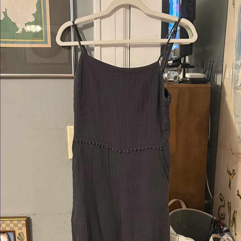 Z Supply Charcoal Sleeveless Jumpsuit